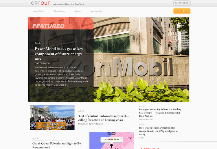 OptOut Media Foundation Launches New Independent News Aggregation Site